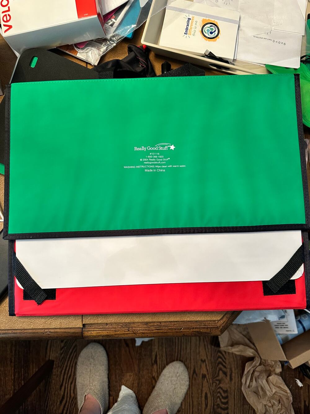 Really Good Stuff 18" x 12" Large Magnetic Dry Erase Board & Desk Pocket Chart